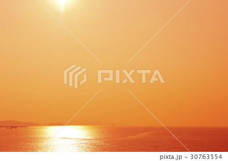 夕焼け 大阜島 水平線 30763554