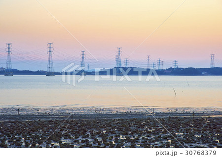 大阜島 海 送電塔 30768379