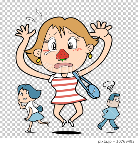 イチゴの毛穴のイラスト素材