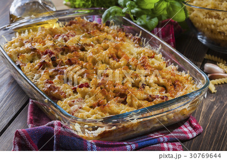 Casserole fusilli pasta with sausage Casserole fusilli pasta with sausage 30769644