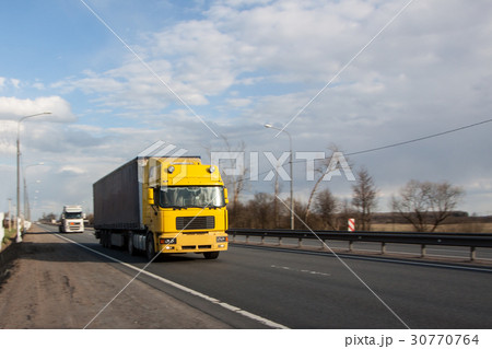 the truck goes on the international track 30770764