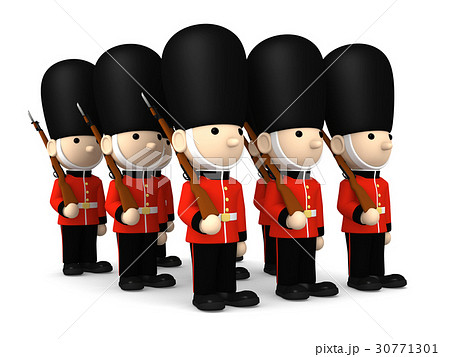 イギリスの近衛兵のイラスト素材