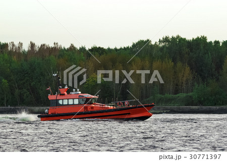Orange pilot ship 30771397
