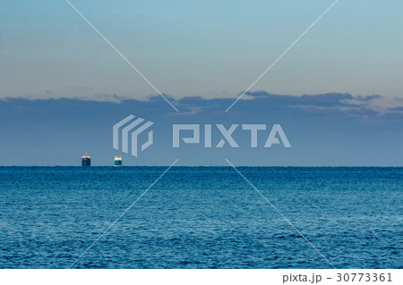 Cargo ship anchored 30773361