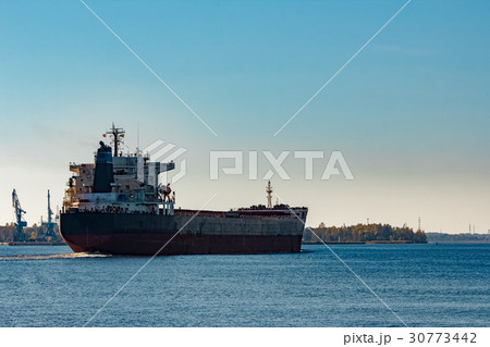 Black cargo ship 30773442