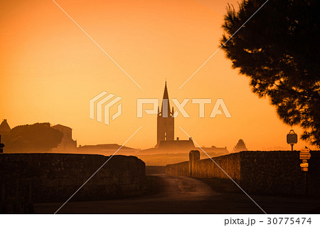 Saint Emilion Sunrise, Bordeaux Vineyard, France 30775474