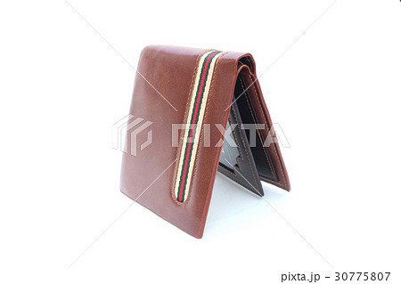 Brown Wallet leather on isolated Brown Wallet leather on isolated 30775807