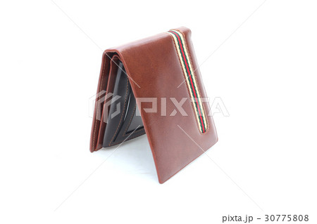 Brown Wallet leather on isolated Brown Wallet leather on isolated 30775808