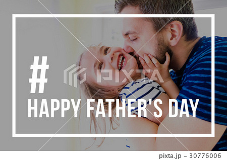 Hipster father kissing little daughter. Fathers Hipster father kissing little daughter. Fathers 30776006