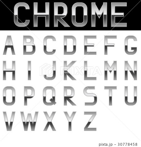 Alphabet. Chrome letters.  30778458