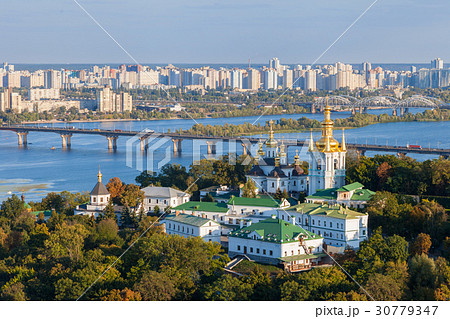 Kiev Pechersk Lavra and Dnepr river. Ukraine. 30779347