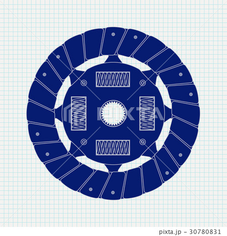 Clutch Disc .  illustration on Notebook shee 30780831