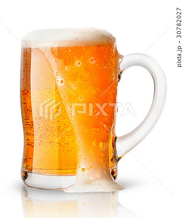 Light beer with foam in mug 30782027
