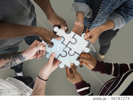 Group of people Holding Paper Jigsaw Puzzle Group of people Holding Paper Jigsaw Puzzle 30787274