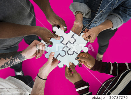 Group of people Holding Paper Jigsaw Puzzle Group of people Holding Paper Jigsaw Puzzle 30787276