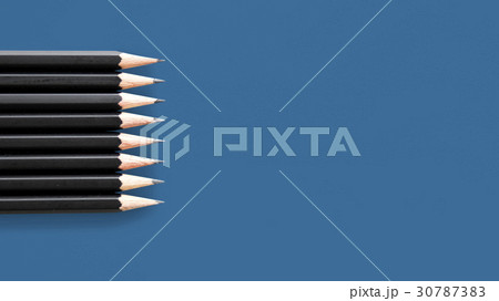Black Sharp Wooden Pencils Studio Isolated Black Sharp Wooden Pencils Studio Isolated 30787383