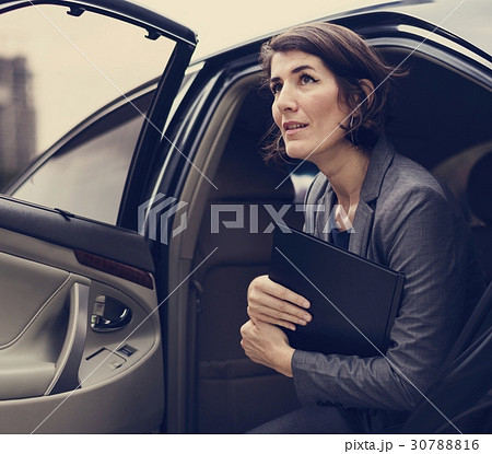 Businesswoman Corporate Taxi Transport Service 30788816