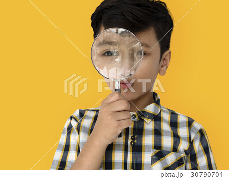 Child Boy Studio Portrait Gesture 30790704