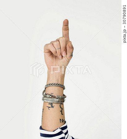 Finger Hand Arm Raised Isolated 30790891