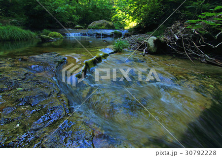 一枚岩の沢　只見町恵みの森 30792228
