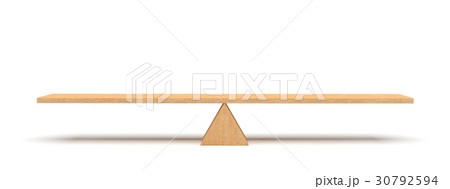 3d rendering of a wooden plank balancing on a 30792594