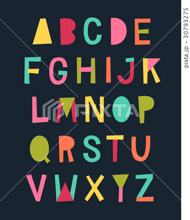 Typographic alphabet design set 30793275