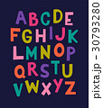Typographic alphabet design set 30793280