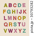 Typographic alphabet design set 30793282