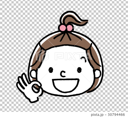 女孩的面部表情：好的標誌，正確，正確 30794466