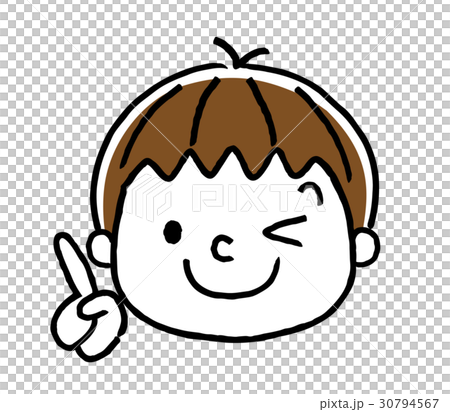 Boys' facial expressions: check, point, index finger 30794567