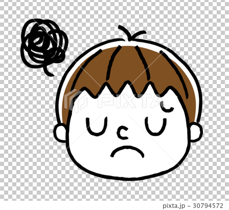 男の子の表情：がっかり、悩む 30794572