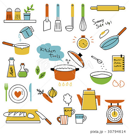 Set Of Kitchen Toolsのイラスト素材