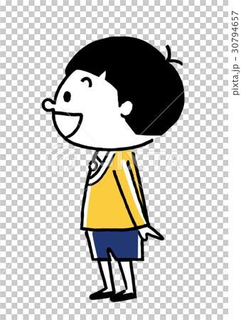 男の子:横を向く 男の子:横を向く 30794657