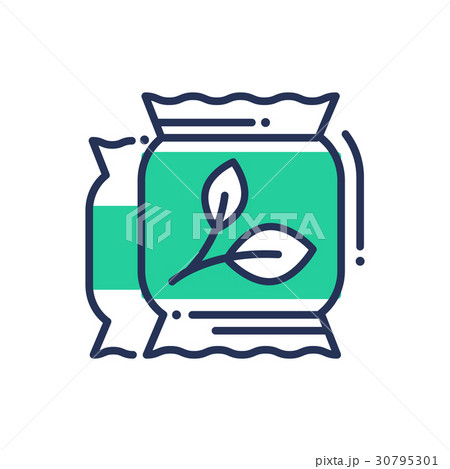 Eco Fertilization - modern vector single line icon 30795301