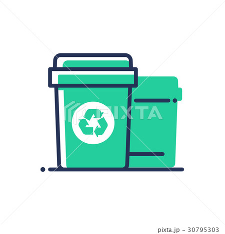 Recycle bin - modern vector single line icon Recycle bin - modern vector single line icon 30795303