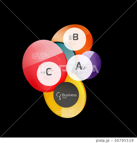 Glass color circles - infographic elements on 30795519