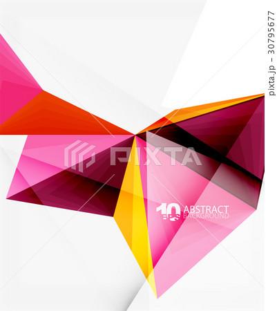 3d triangle polygonal abstract vector 30795677