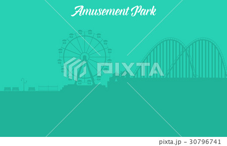 Silhouette of amusement park landscape 30796741