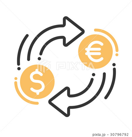 Currency exchange single icon 30796792