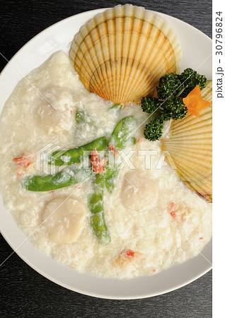 帆立貝とインゲンのクリーム煮　中華料理 30796824