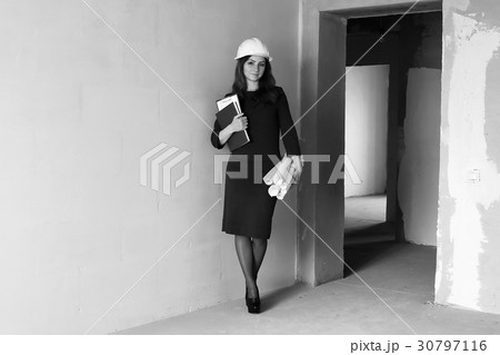 woman architect at the construction woman architect at the construction 30797116