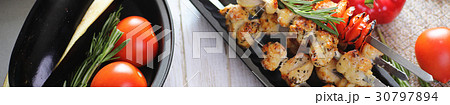 long horizontal background of kebab 30797894