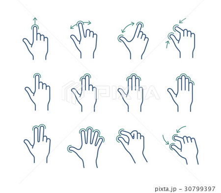 Gesture icon set 30799397