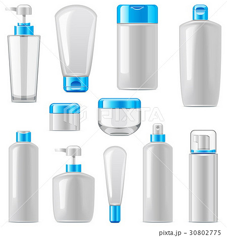 Vector Cosmetic Packaging Icons Set 12 30802775