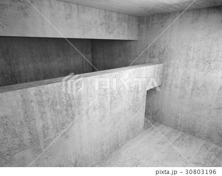 Abstract empty white concrete room interior 3 d 30803196