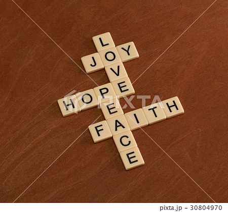 Crossword puzzle with words Faith, Hope, Love 30804970