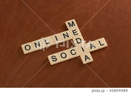 Crossword puzzle with words Online, Social, Media 30804989