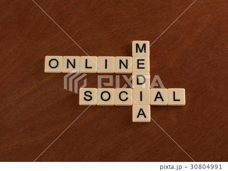 Crossword puzzle with words Online, Social, Media 30804991