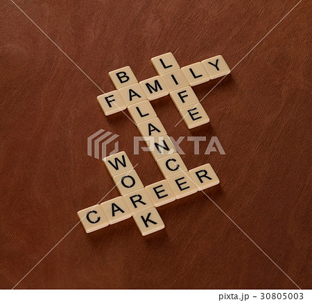 Crossword puzzle with words Life, Work and Balance 30805003