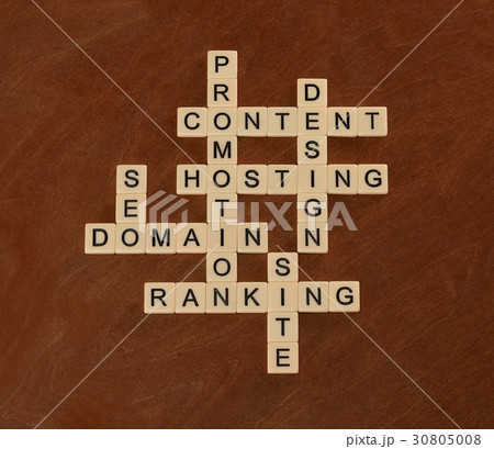 Crossword with words SEO, Content, Site, Ranking 30805008